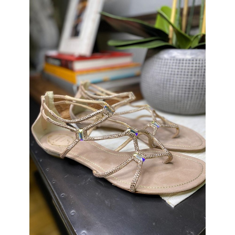 NEW Rene Caovilla Crystal Gladiator Sandals 40 - Picture 4 of 12